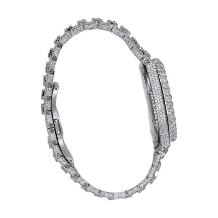 Stainless Steel Iced Out Moissanite Custom Watch