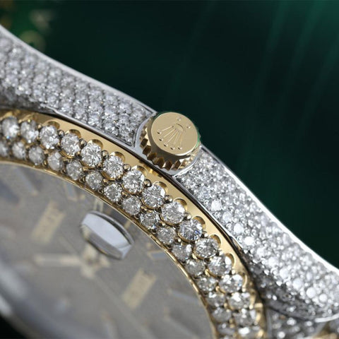 Datejust Iced Out Dual Tone Automatic Moissanite Watch