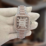 VVS1 Moissanite Dual Tone Fashion Watch For Men's