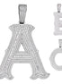Excellent Cut Moissanite 925 Silver Name Latter Pendant