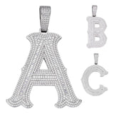 Excellent Cut Moissanite 925 Silver Name Latter Pendant