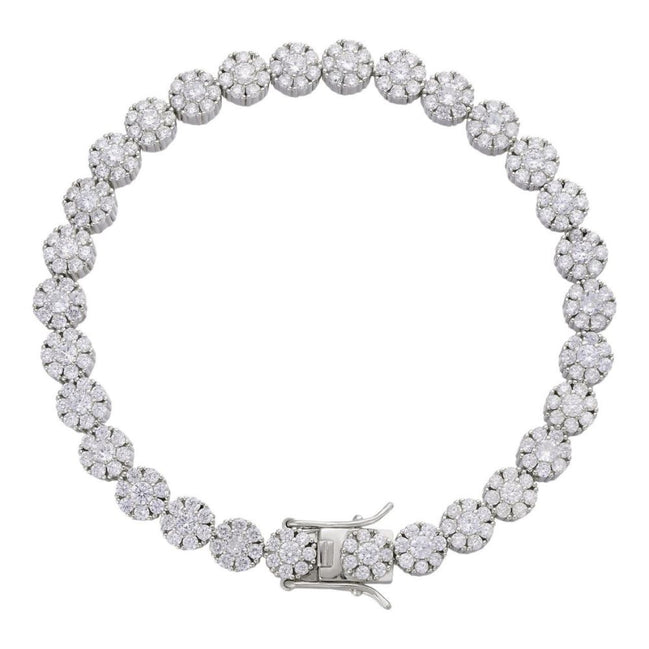 925 Sterling Silver Men's Iced Out Bracelet