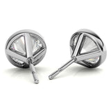 Bezel Set Moissanite Round Cut Earrings For Women