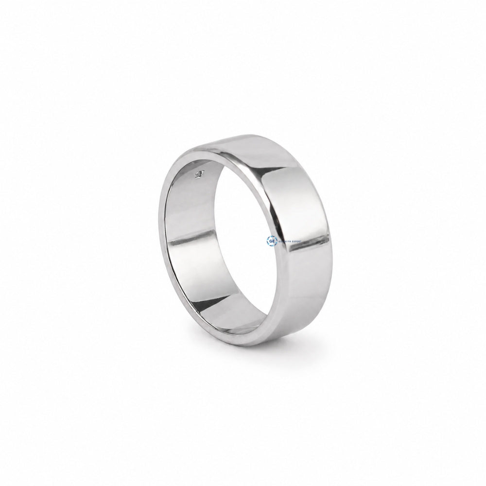 Princess Cut Moissanite Bezel Solitaire Men's Ring