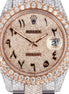 Arabic Dial Dual Tone Moissanite Luxury Hip Hop Watch