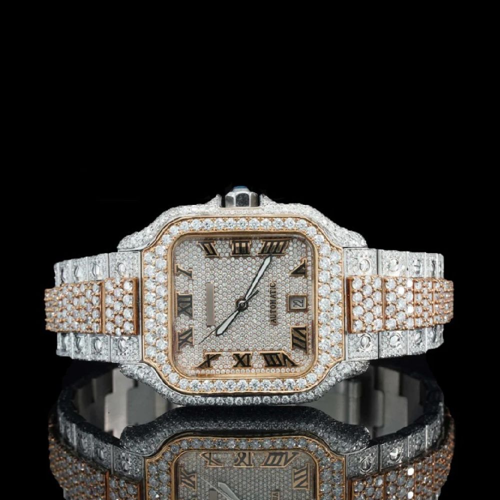 Customize Design Luxury Moissanite Diamond Automatic Watch