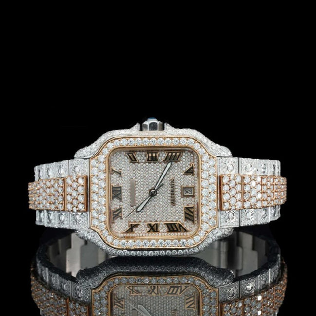 Customize Design Luxury Moissanite Diamond Automatic Watch