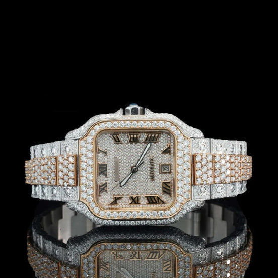 Customize Design Luxury Moissanite Diamond Automatic Watch