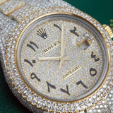 Luxury And Exclusive Dual Tone Moissanite Wrist Watch