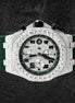 Moissanite Diamond Iced Out Rubber Strap Watch For Men's