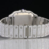 Rainbow Arabic Dial Full Iced Out Moissanite Watch