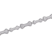 Iced Out Custom Bone Link Chain Bracelet