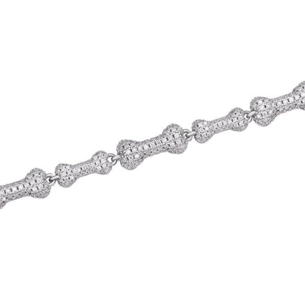 Iced Out Custom Bone Link Chain Bracelet