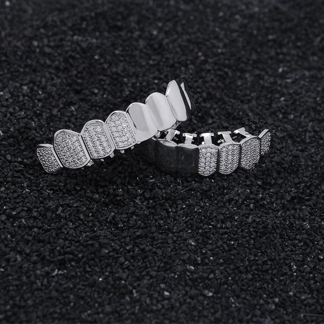 Half Iced Out Moissanite Grillz For Men's