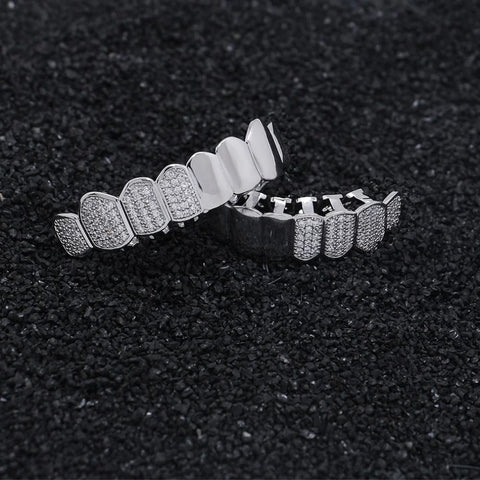 Half Iced Out Moissanite Grillz For Men's