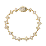 Star Link Moissanite Diamond 925 Sterling Silver Bracelet