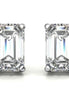 Elegant Emerald Cut Moissanite Stud Earrings