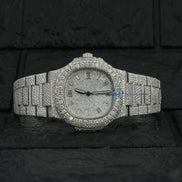 Iced Out Baguette Dial Moissanite Hip Hop Watch For Men's