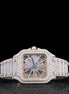 Rose & White Skeleton Moissanite Automatic Men's Wrist Watch