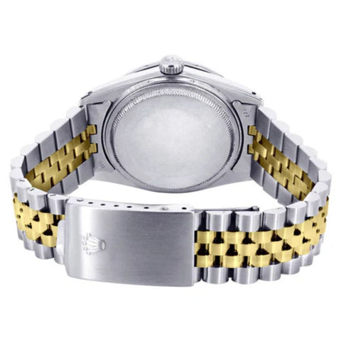 Blue Black Roman Dial Jubilee Band Moissanite Classic Watch