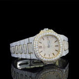 Moissanite Diamond Dual Tone Automatic Luxury Watch