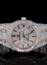 Iced Out Moissanite Diamond Dual Tone Luxury Watch