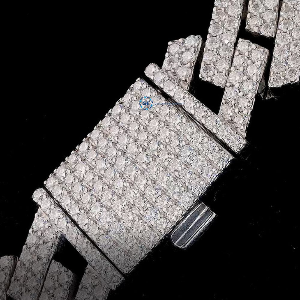 925 Sterling Silver VVS1 Moissanite Diamond Luxury Cuban Chain