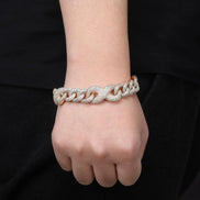 Infiniy Link Iced Out Moissanite Unisex Bracelet