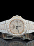 Iced Out D Color Moissanite Bust Down Luxury Wrist Watch