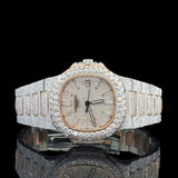 Iced Out D Color Moissanite Bust Down Luxury Wrist Watch