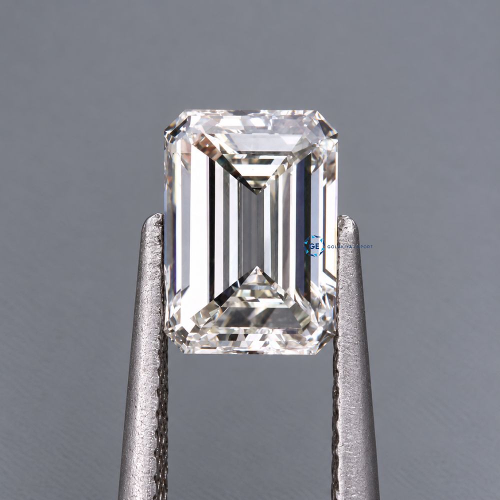 E VVS2 Emerald Cut Lab Grown Diamond, Loose CVD Diamond for Custom Designs