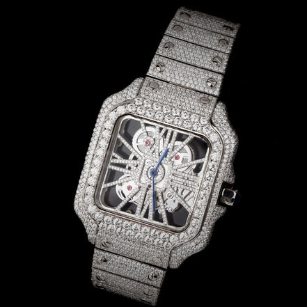 Skeleton Moissanite Iced Out Automatic Luxury Watch