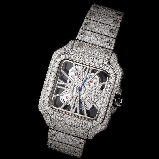Skeleton Moissanite Iced Out Automatic Luxury Watch