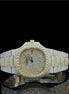 Baguette Dial Moissanite Diamond Dual Tone Hip Hop Watch