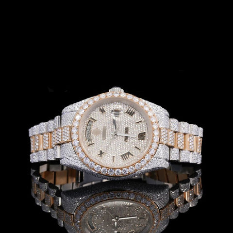 Day Date Moissanite Diamond Luxury Watch
