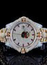 Skull Moissanite Diamond Dual Tone Hip Hop Watch