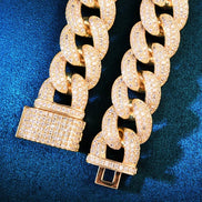 22MM Moissanite Diamond Cuban Unisex Bracelet