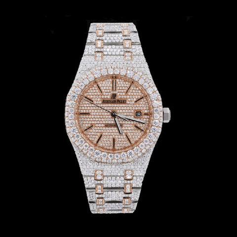 Bust Down Automatic Moissanite Luxury Hip Hop Watch