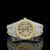 Arabic Numeric Moissanite Hip Hop Watch