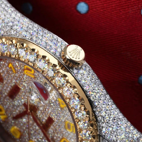 Iced Out Moissanite Datejust Luxury Hip Hop Watch