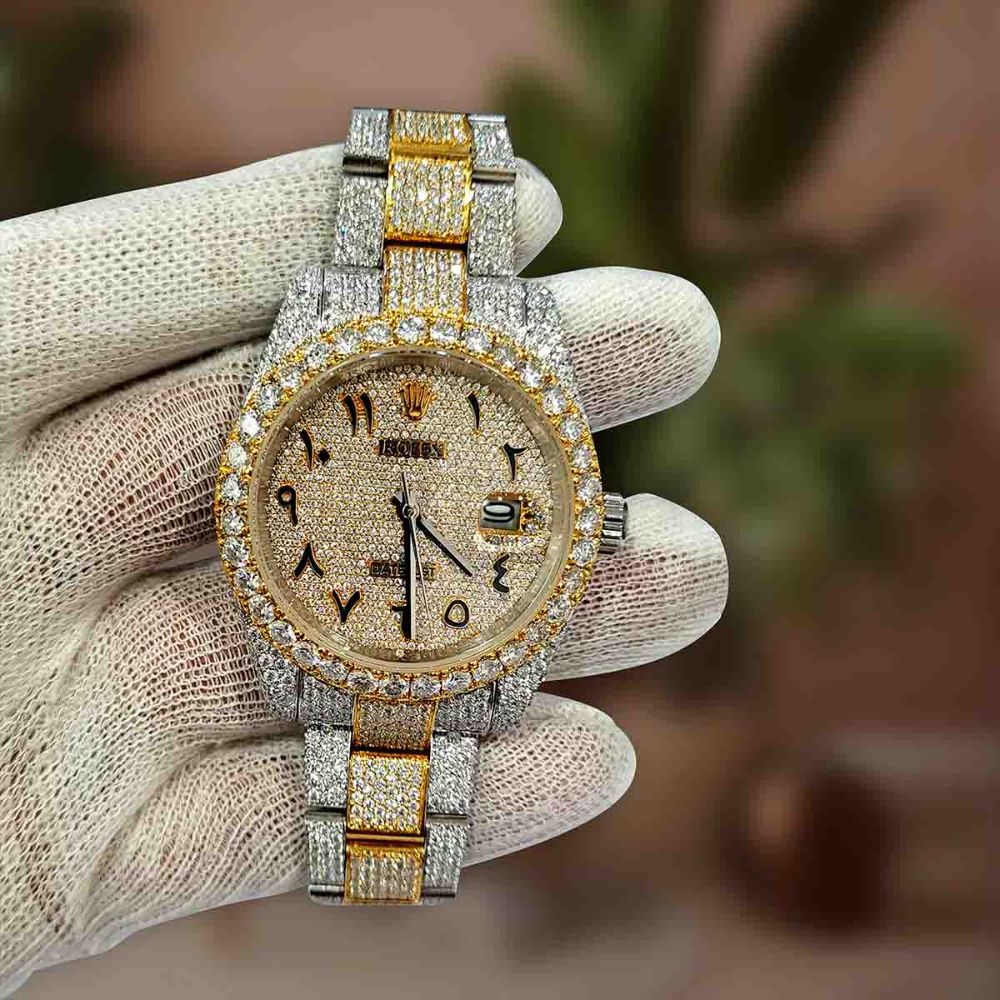 Colorless Moissanite Fancy And Stylish Diamond Watch For Men's