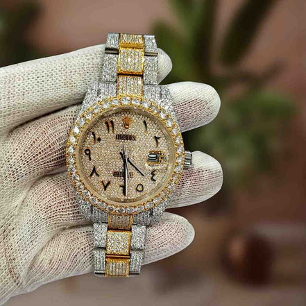Colorless Moissanite Fancy And Stylish Diamond Watch For Men's