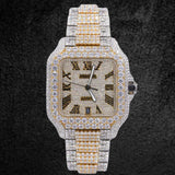 Stylish Moissanite Dual Tone Fancy Watch For Men's