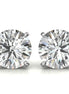 Moissanite Round cut Push Back Stud Earring
