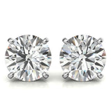 Moissanite Round cut Push Back Stud Earring