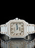 Arabic Numeric Dial Dual Tone Moissanite Iced Out Watch