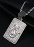 Hamsa Hand Moissanite Diamond Silver Pendant