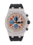 Hip Hop Customized Moissanite Rubber Strap Watch