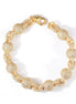 Iced Out Ball Rolo Link Moissanite Diamond Bracelet