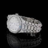 Automatic Stainless Steel Moissanite Wrist Watch